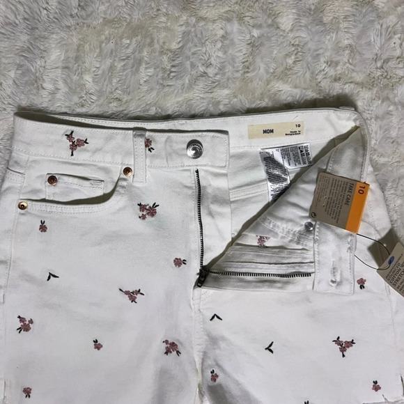 NWT M&S MOM Denim High Rise White Shorts - Picture 9 of 12